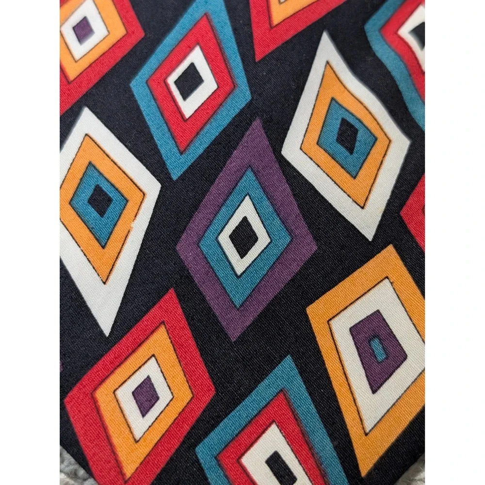 Vintage McGregor Tie  Multicolor Geometric Diamond Cotton‎ Retro Mod USA Made